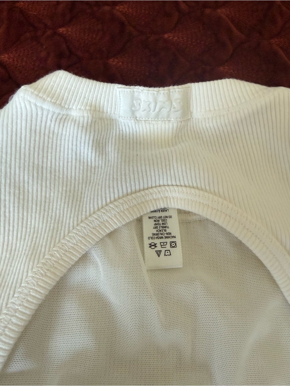 SKIMS White Ribbed low back & Sleeveless Romper - Picture 3 of 4